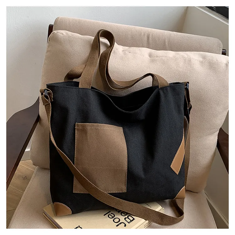 G FAVOR Canvas Bag, Shoulder Bag Regular Unisex Multicolor-5