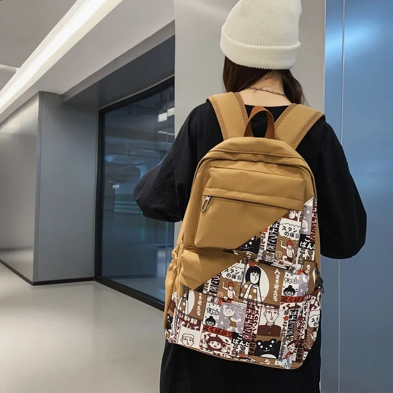 G FAVOR Nylon Backpack Regular Unisex Multicolor-3