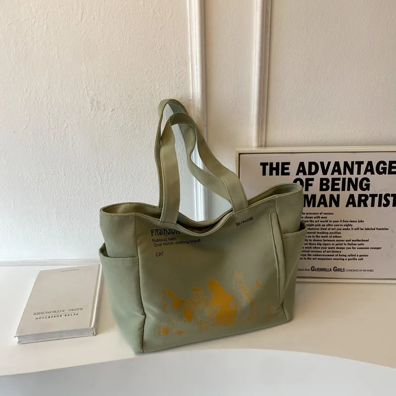 G FAVOR Canvas Shoulder Bag Unisex Multicolor-5