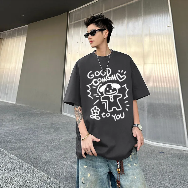 COMGM Drop Shoulder Sleeve T Shirt Unisex-16