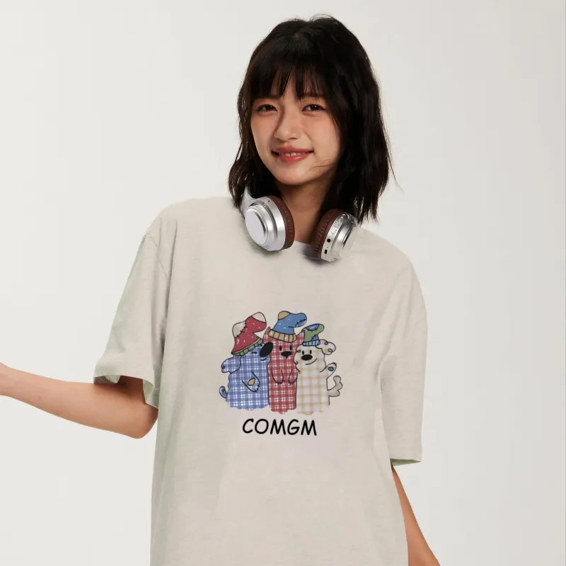 COMGM Drop Shoulder Sleeve T Shirt Women's-17