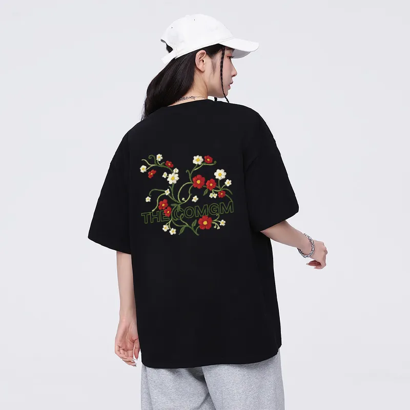 COMGM Drop Shoulder Sleeve T Shirt Women's-3
