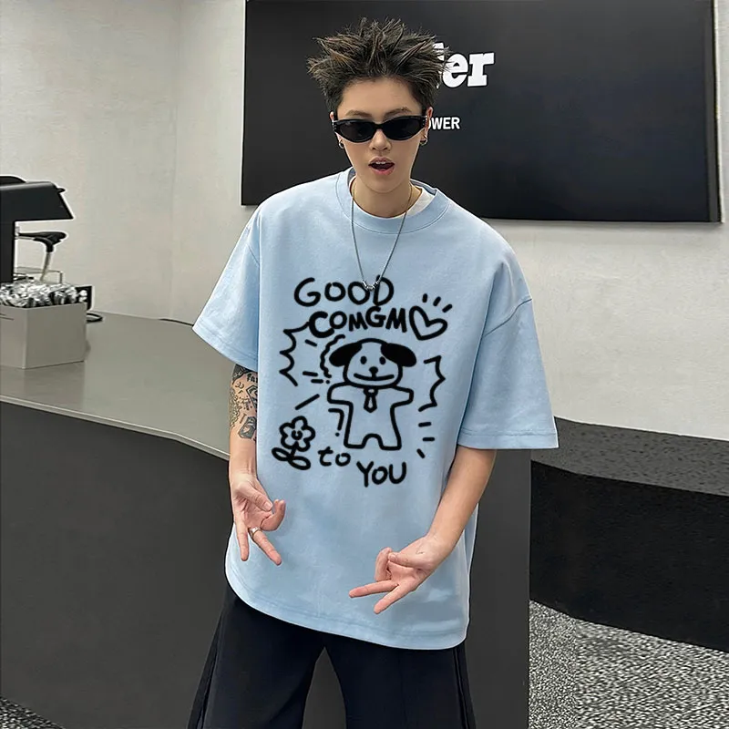 COMGM Drop Shoulder Sleeve T Shirt Unisex-13