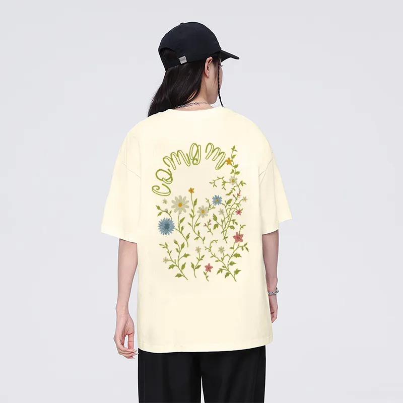 COMGM Drop Shoulder Sleeve T Shirt Women's-21