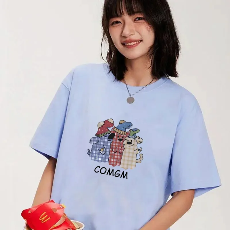 COMGM Drop Shoulder Sleeve T Shirt Women's-13