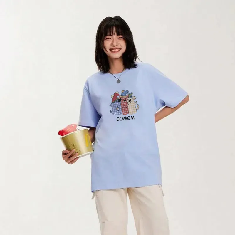 COMGM Drop Shoulder Sleeve T Shirt Women's-12