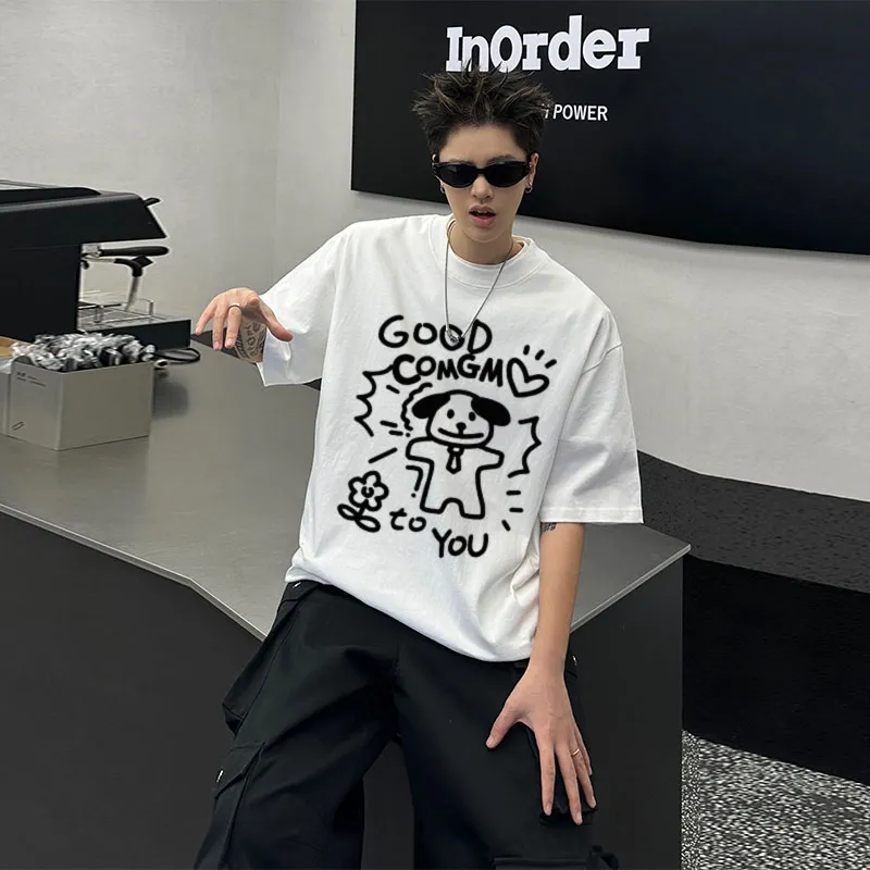 COMGM Drop Shoulder Sleeve T Shirt Unisex-2