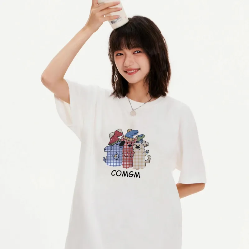 COMGM Drop Shoulder Sleeve T Shirt Women's-2