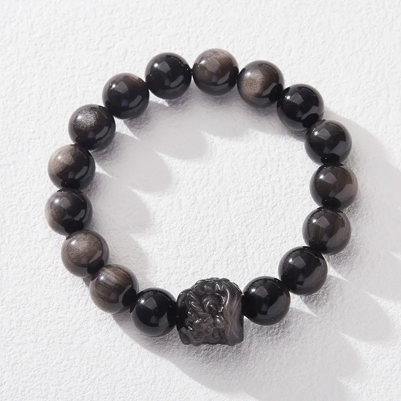 Happy Tide Obsidian Bracelets Unisex-6