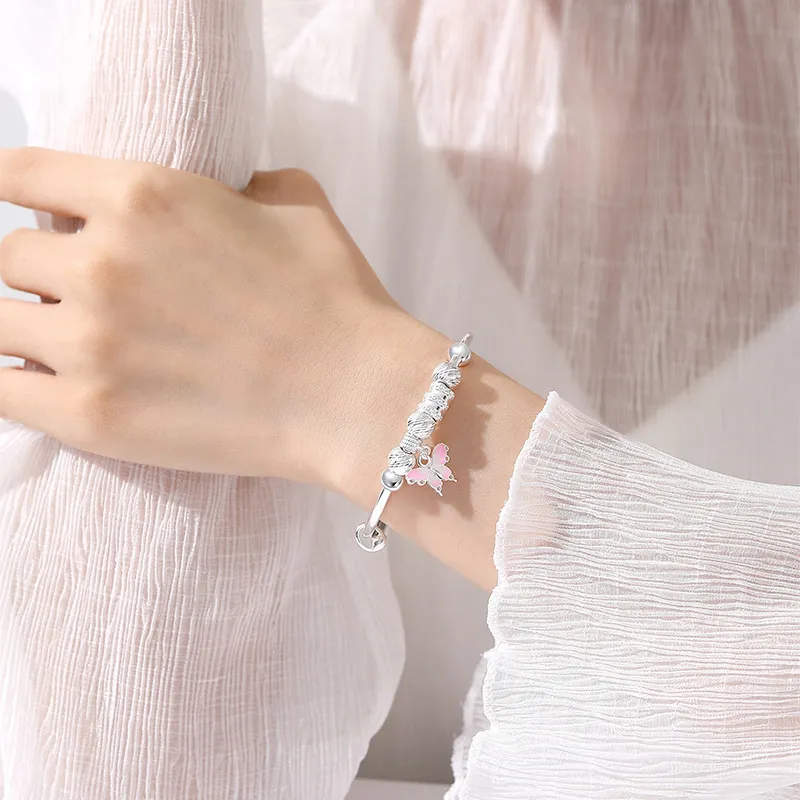 Happy Tide 999 Fine Silver Bangles Women's Silver-1