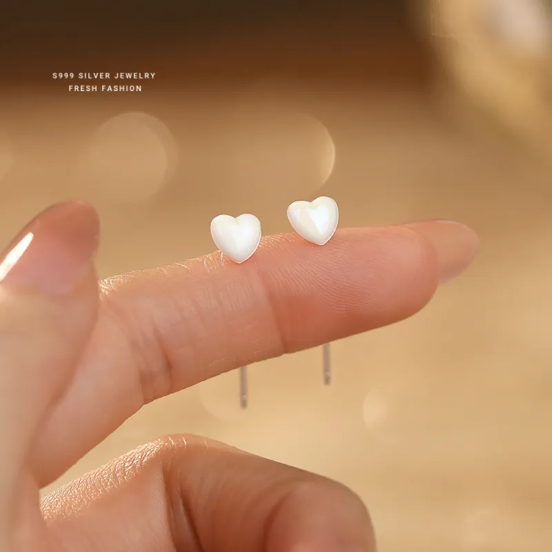 Happy Tide S 999 Fine Silver Drop Earrings Women's-4