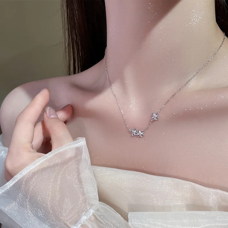 Happy Tide S999 Fine Silver Necklaces Women's-2