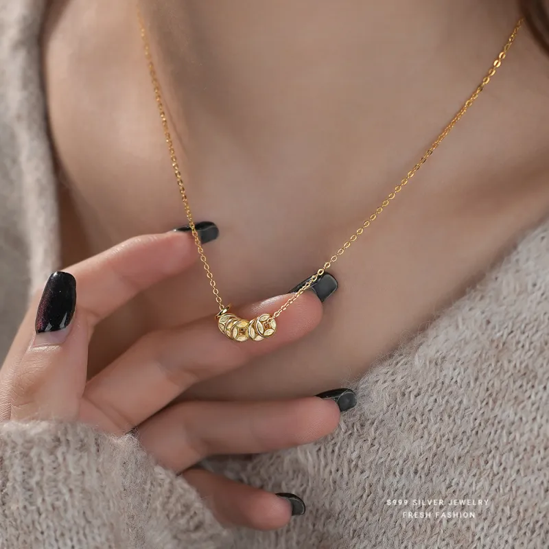Happy Tide S999 Silver Necklaces Women's-3