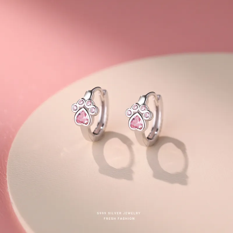 Happy Tide S 999 Fine Silver Earrings Women's-5