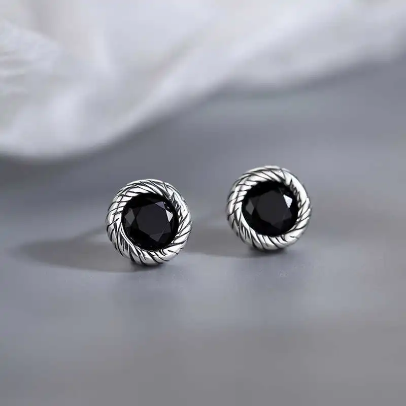 Happy Tide S925 Silver Stud Earrings Women's-3