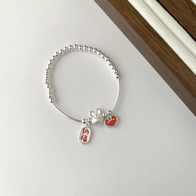 Happy Tide S925 Silver Bangles Women's-4