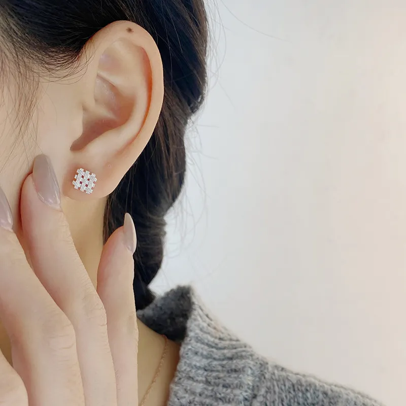 Happy Tide S999 Fine Silver Stud Earrings Women's-1