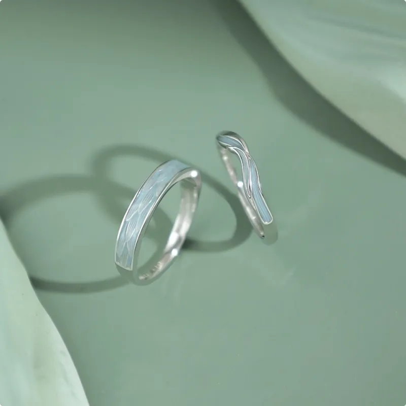 Happy Tide Sterling Silver S999 Rings Unisex-3