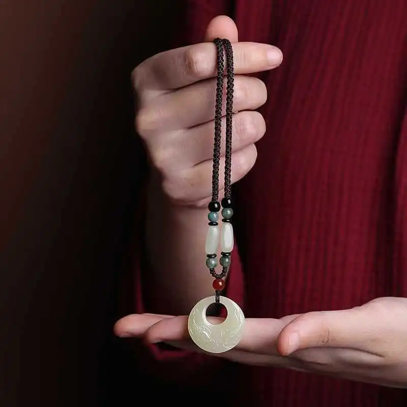 Happy Tide Chalcedony Pendants Unisex-2