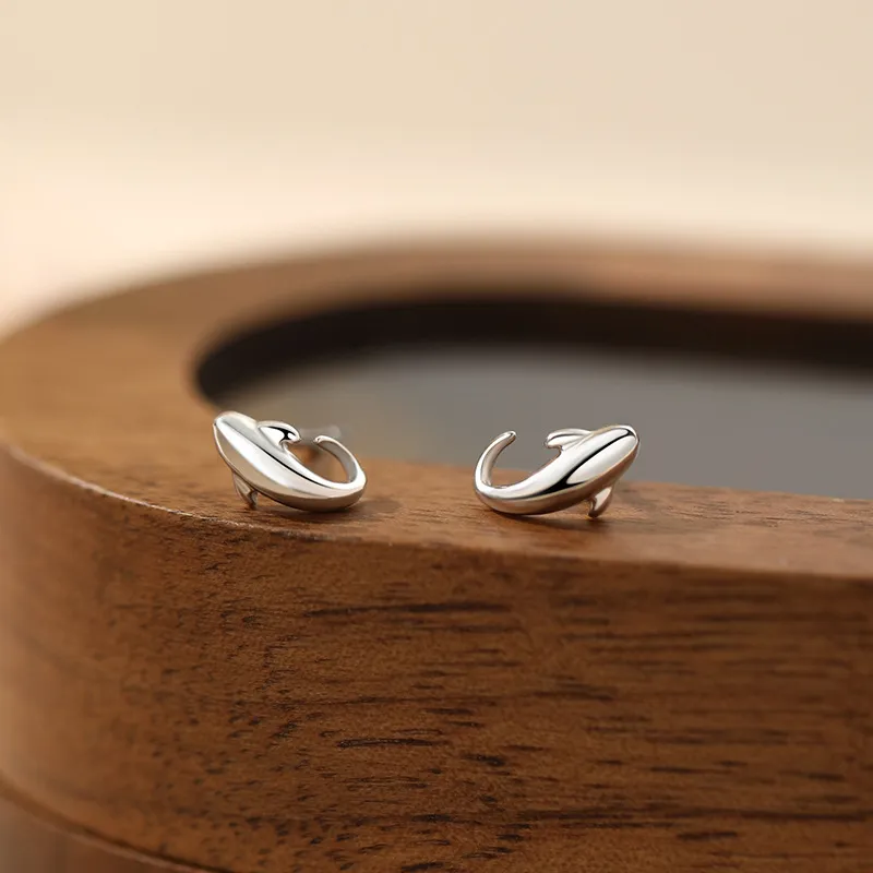 Happy Tide S999 Fine Silver Stud Earrings Women's-4