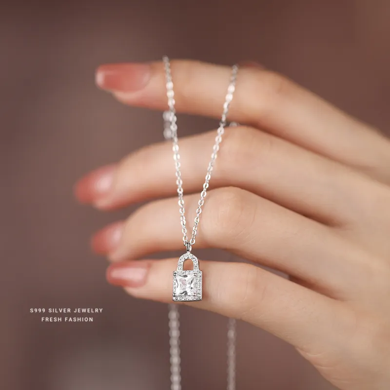 Happy Tide S999 Fine Silver Necklaces Women's-3