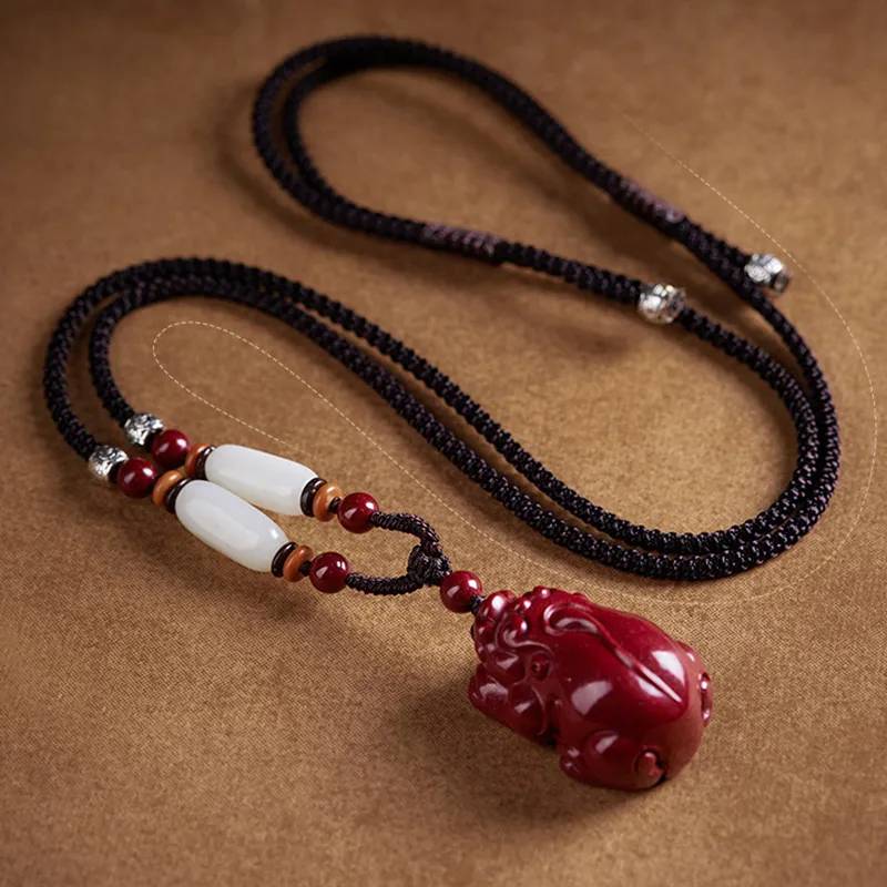 Happy Tide Cinnabar Necklaces Women's-4