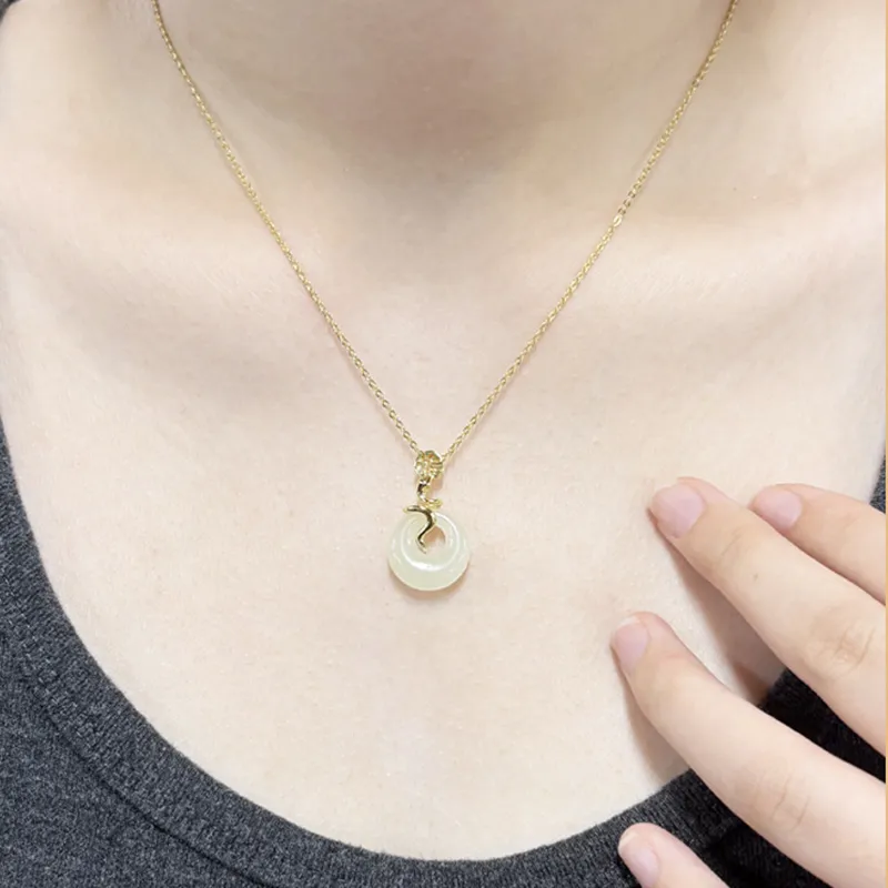 Happy Tide Chalcedony Necklaces Women's-1