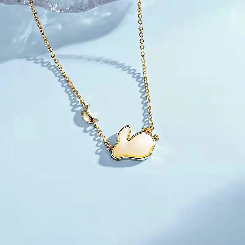 Happy Tide 925 Sterling Silver Collarbone Chain Women's Gold-1