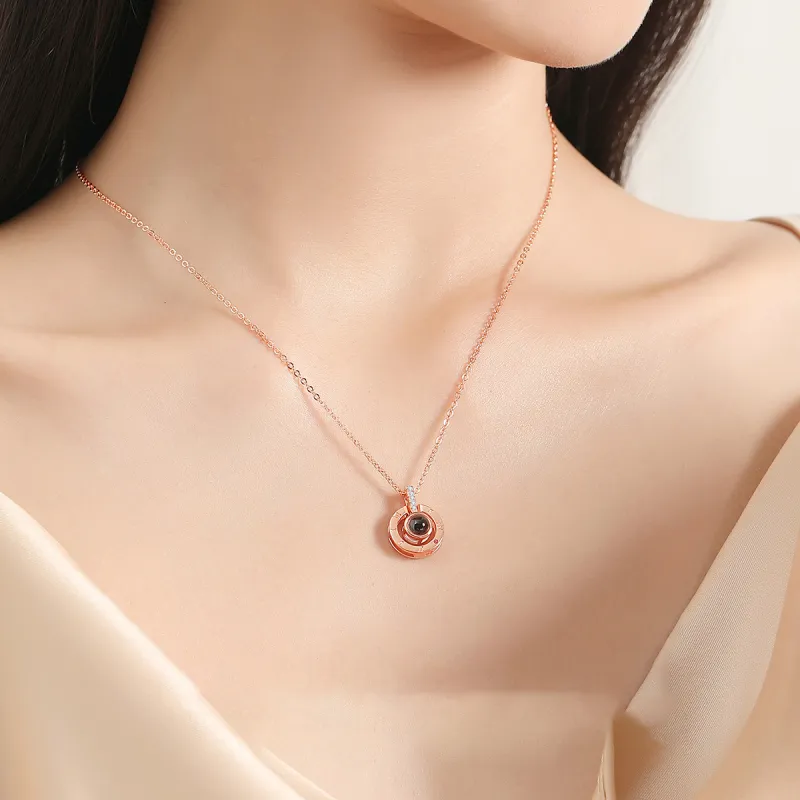 Happy Tide S925 Sterling Silver Necklaces Women's Rose Gold-2