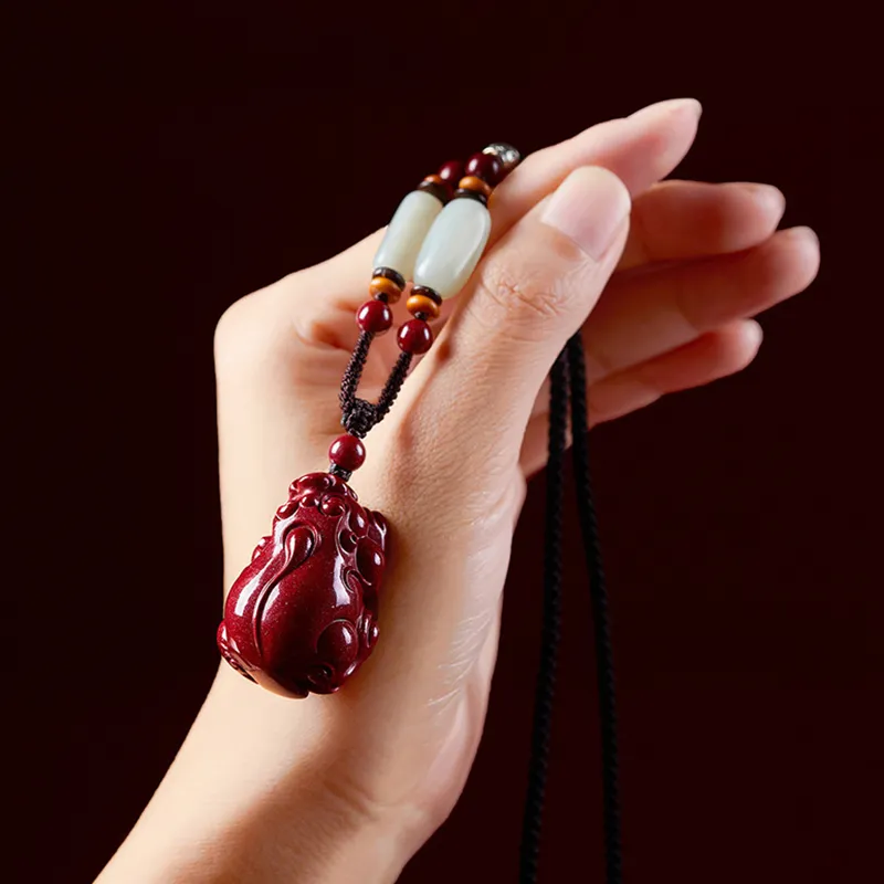 Happy Tide Cinnabar Necklaces Women's-2