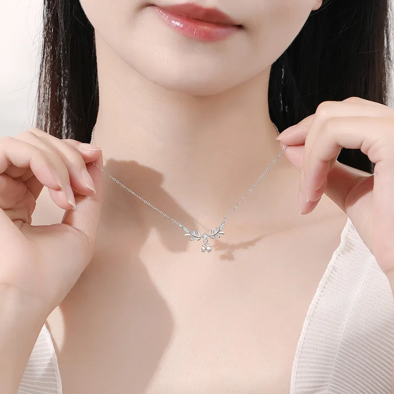 Happy Tide S999 Fine Silver Necklaces Women's-1
