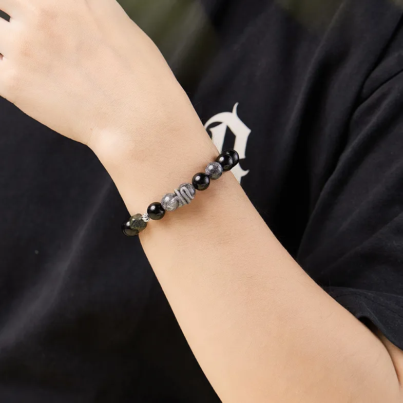 Happy Tide Obsidian Bracelets Men's-4