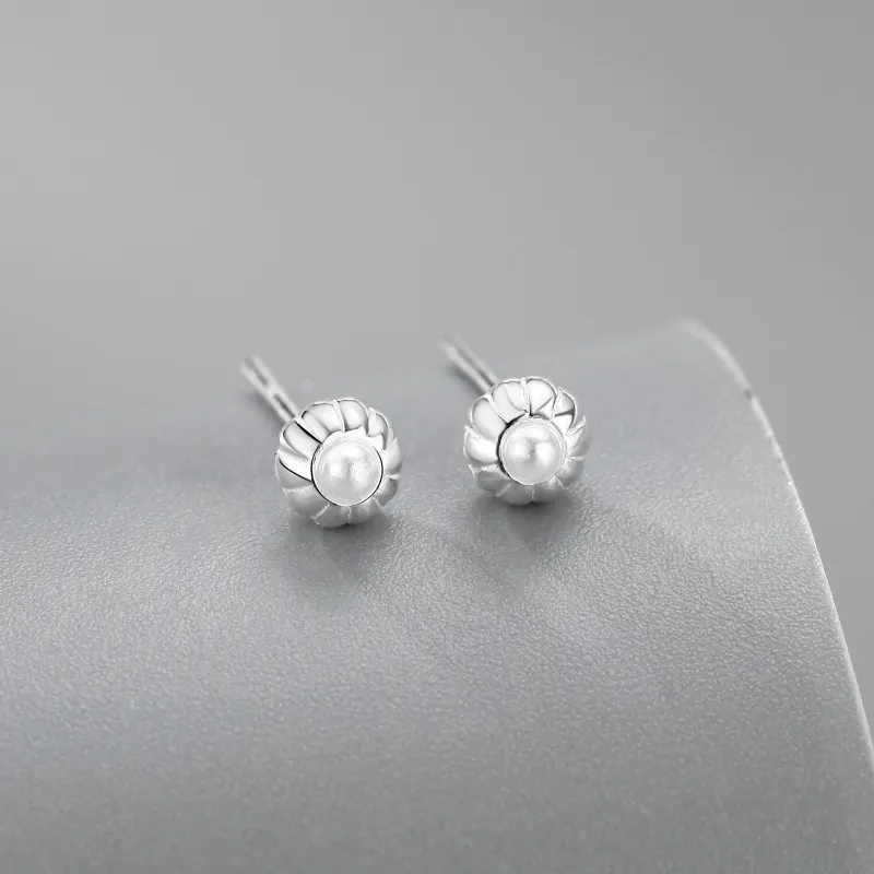 Happy Tide S999 Fine Silver Stud Earrings Women's-3