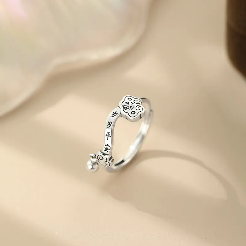 Happy Tide S999 Fine Silver Rings Women's-5