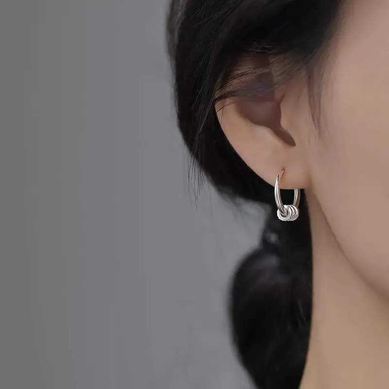 Happy Tide S999 Fine Silver Earrings Women's-2