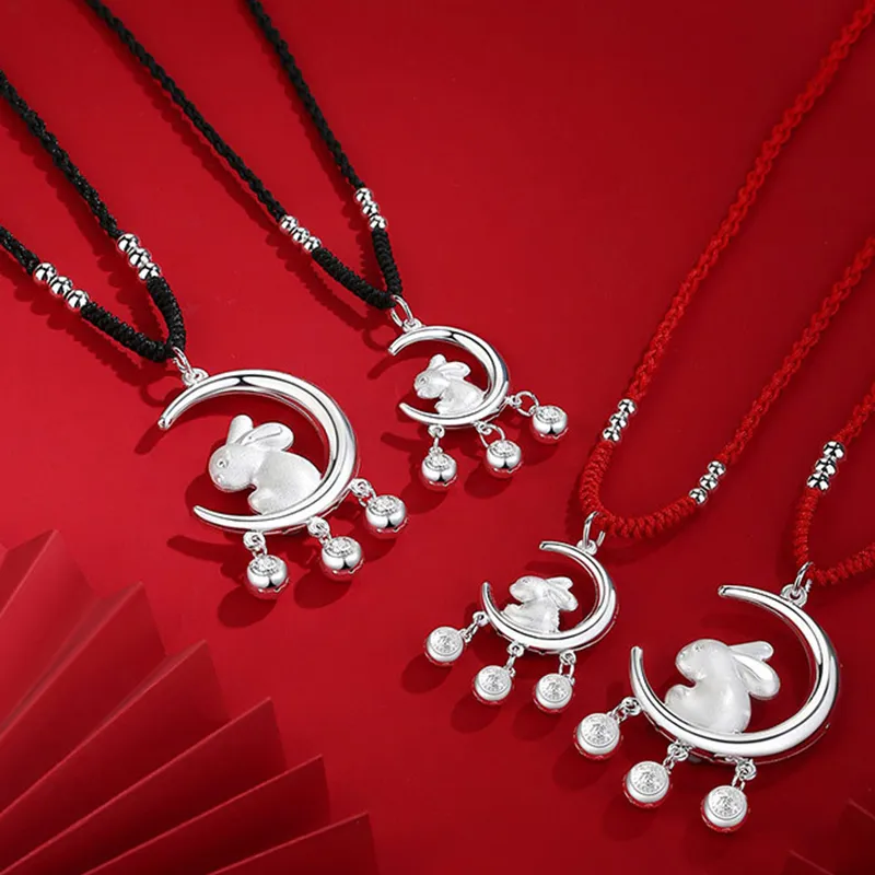 Happy Tide 999 Fine Silver Necklaces Women's-3