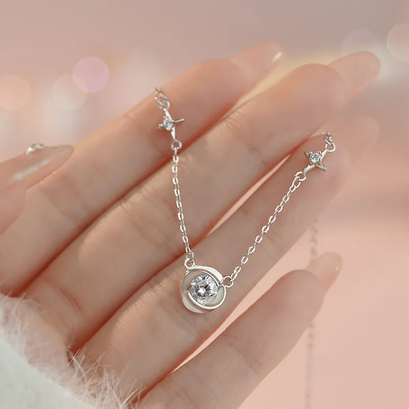 Happy Tide S999 Fine Silver Necklaces Women's-3