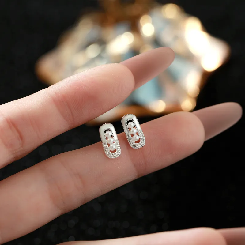 Happy Tide S999 Fine Silver Stud Earrings Women's-2