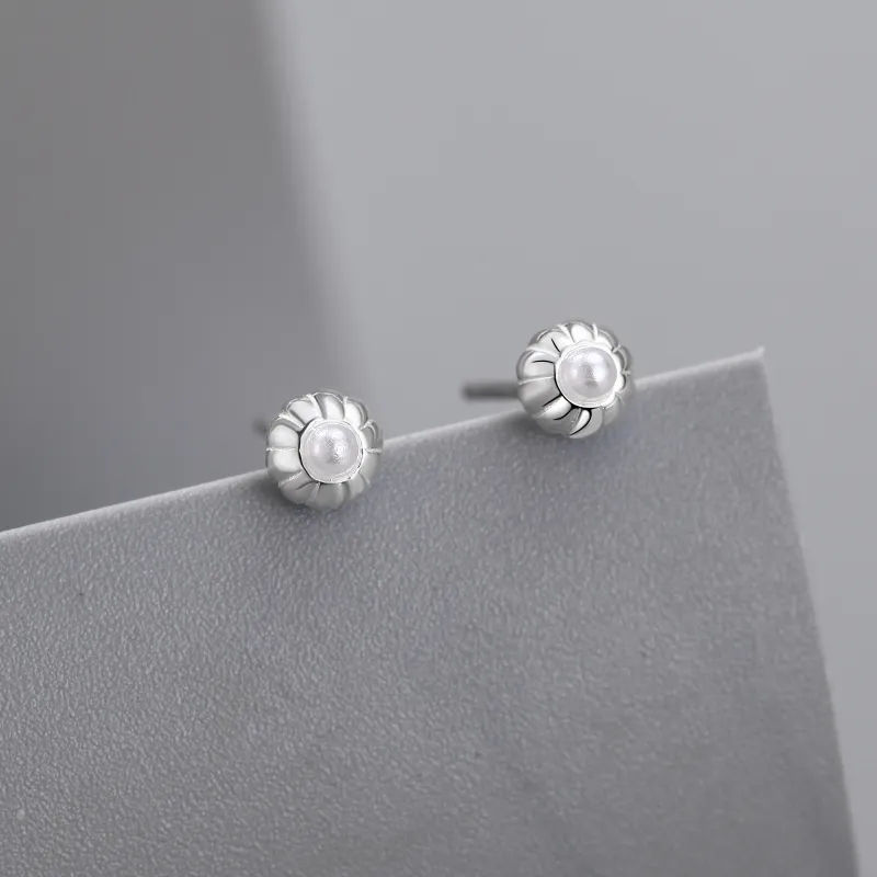 Happy Tide S999 Fine Silver Stud Earrings Women's-4