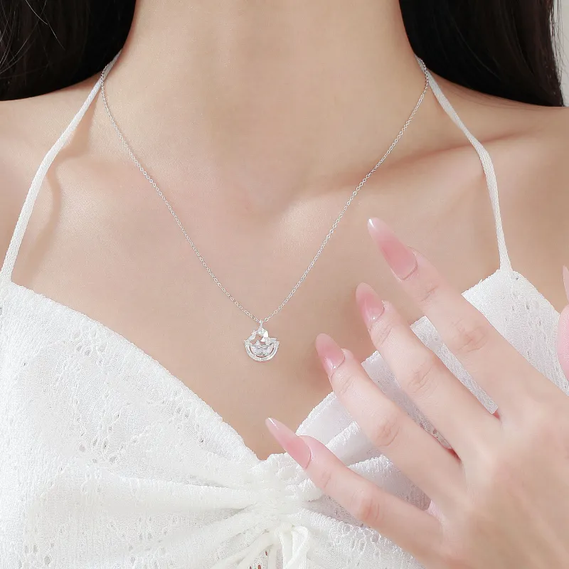 Happy Tide S999 Fine Silver Necklaces Women's-2