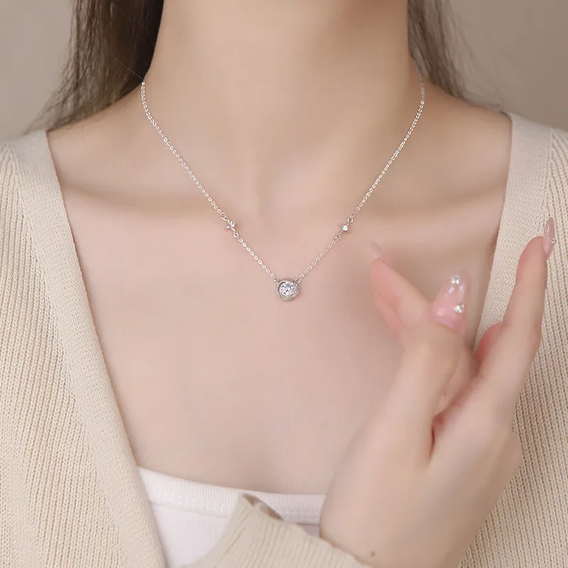 Happy Tide S999 Fine Silver Necklaces Women's-2