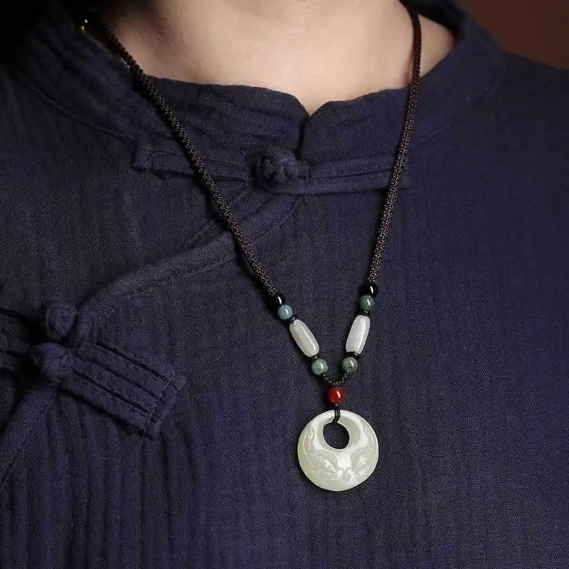 Happy Tide Chalcedony Pendants Unisex-3