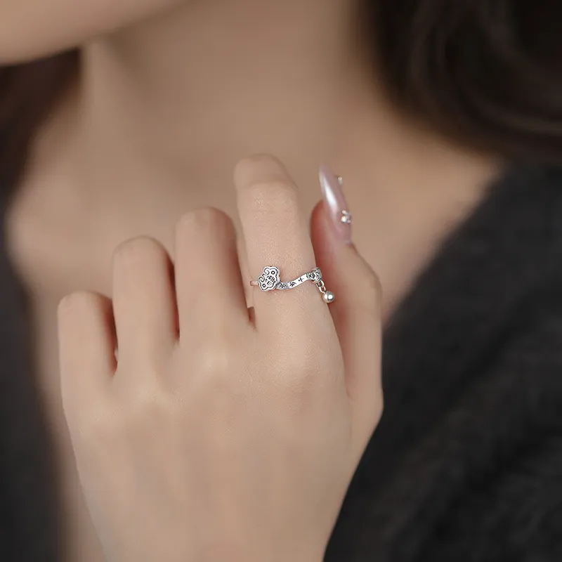 Happy Tide S999 Fine Silver Rings Women's-2