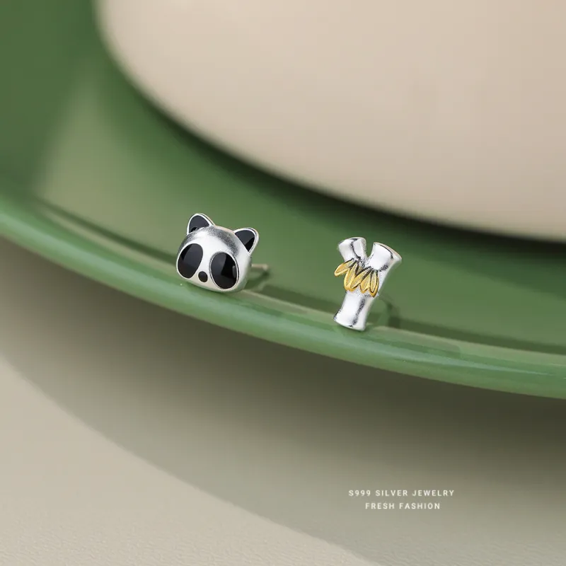 Happy Tide S 999 Fine Silver Stud Earrings Women's-1