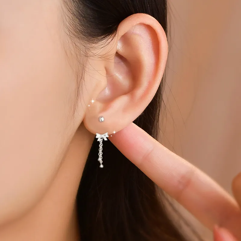 Happy Tide 999 Fine Silver Earrings Women's-1