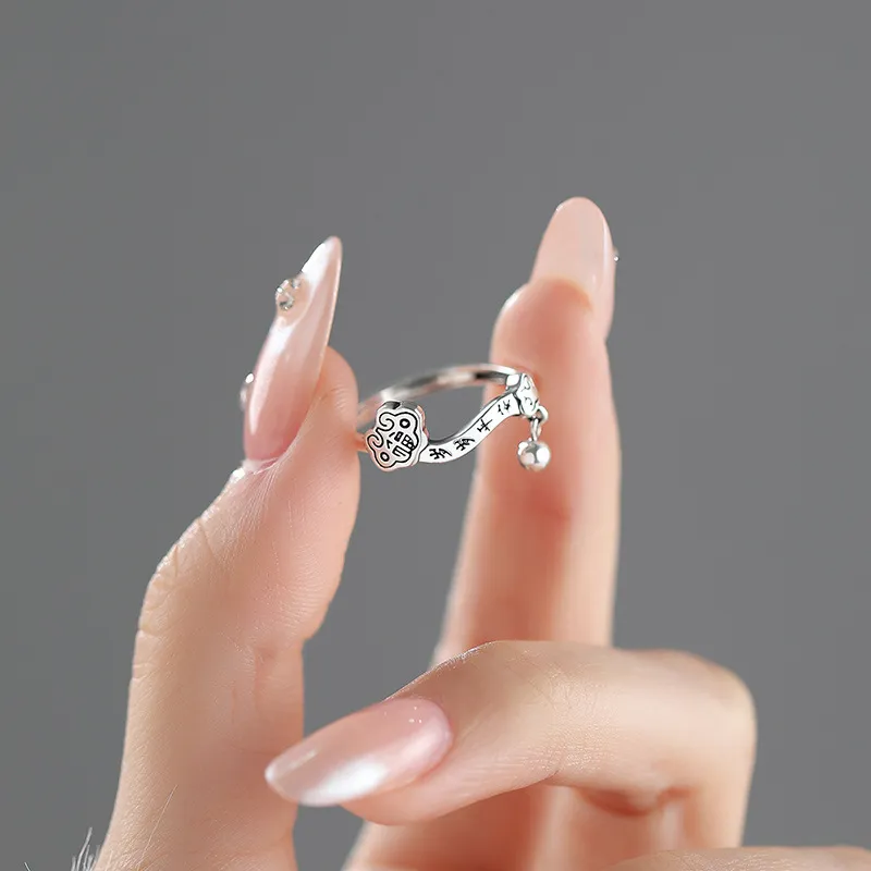 Happy Tide S999 Fine Silver Rings Women's-3