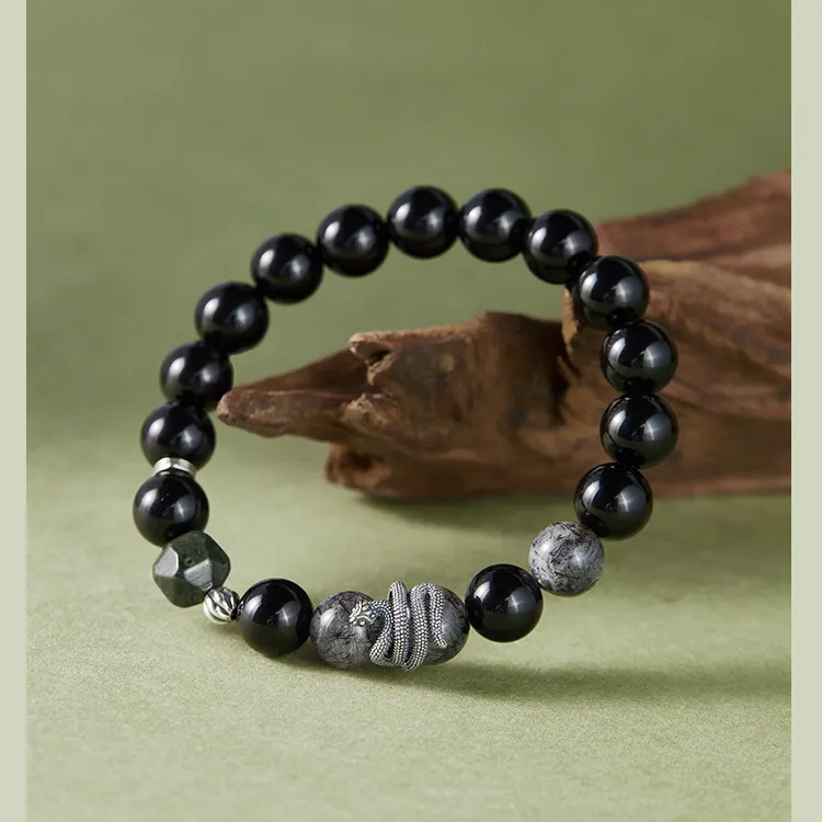 Happy Tide Obsidian Bracelets Men's-3