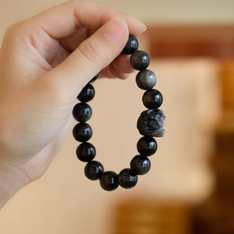 Happy Tide Obsidian Bracelets Unisex-3