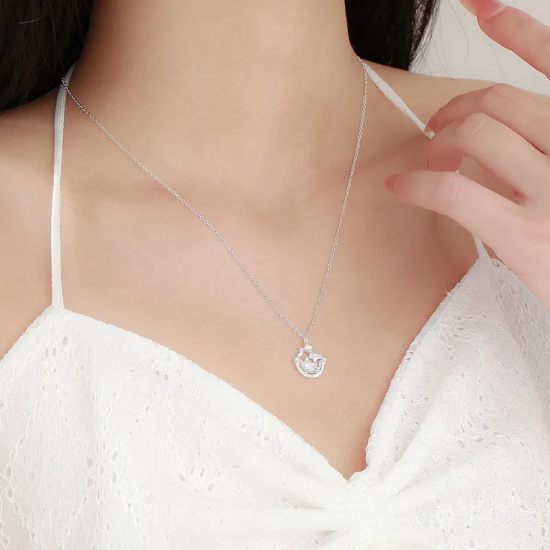 Happy Tide S999 Fine Silver Necklaces Women's-1