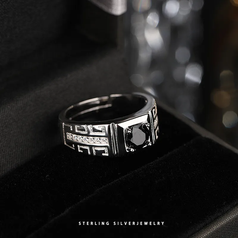 Happy Tide S925 Silver Rings Men's-4
